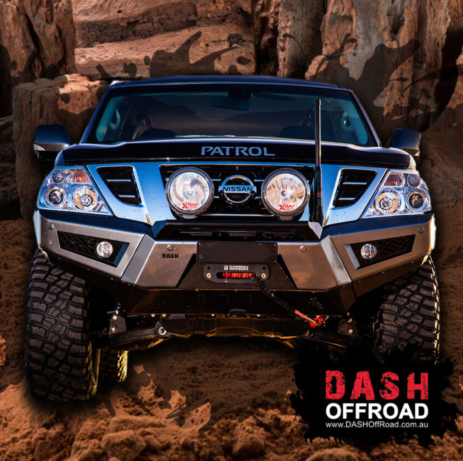 thumbnail image 2 of Nissan Patrol Y60 Heavy Duty Front Bumper – Avant Robust, Iron, Powder Coated Black 2 of 4